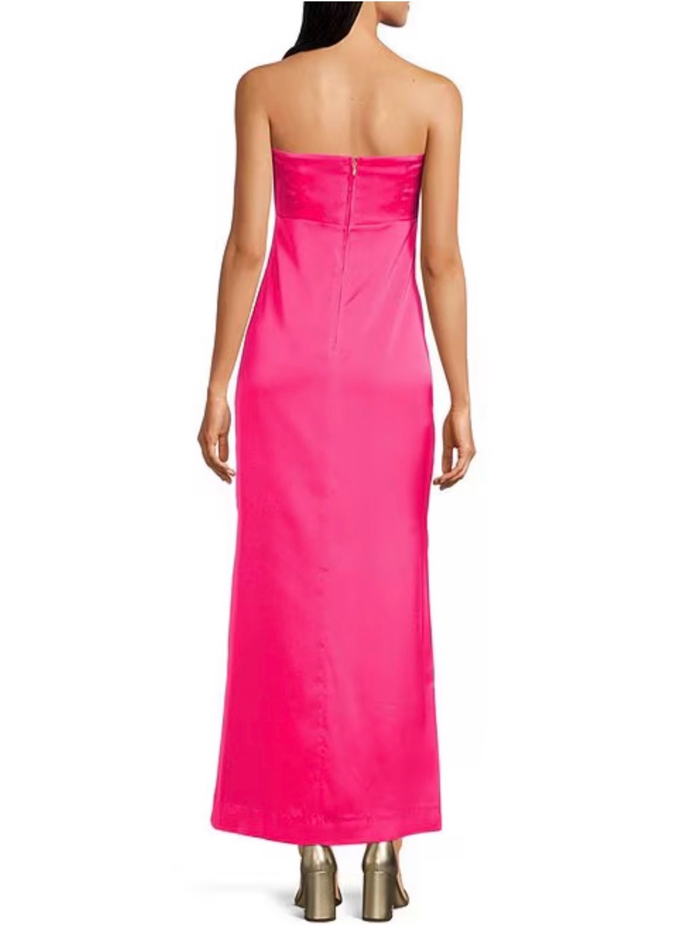 Lilly Pulitzer Hot Pink Strapless Maxi Dress with Bow - Picture 2 of 13